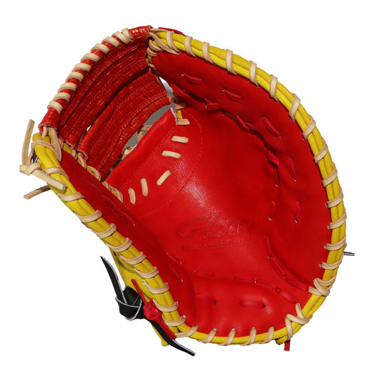 硬式用|ファーストミット|003型|ジュテルステア×型押し(しめメッシュ)|アメリカサイト掲載モデル|型付け済